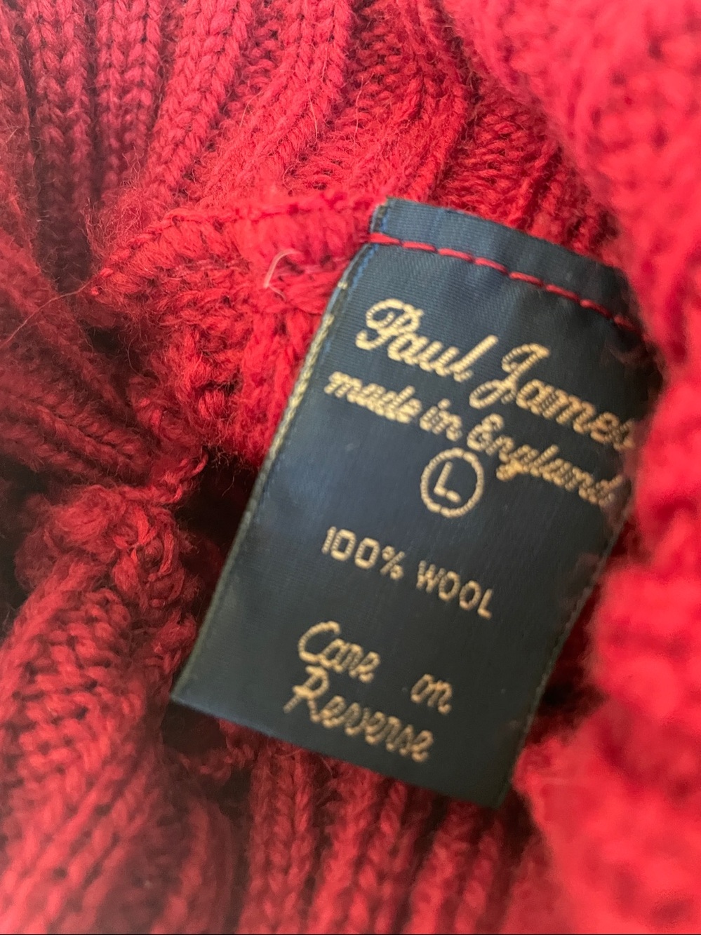 Paul James Wool Cable Knit Turtleneck Sweater - Picture 3 of 4